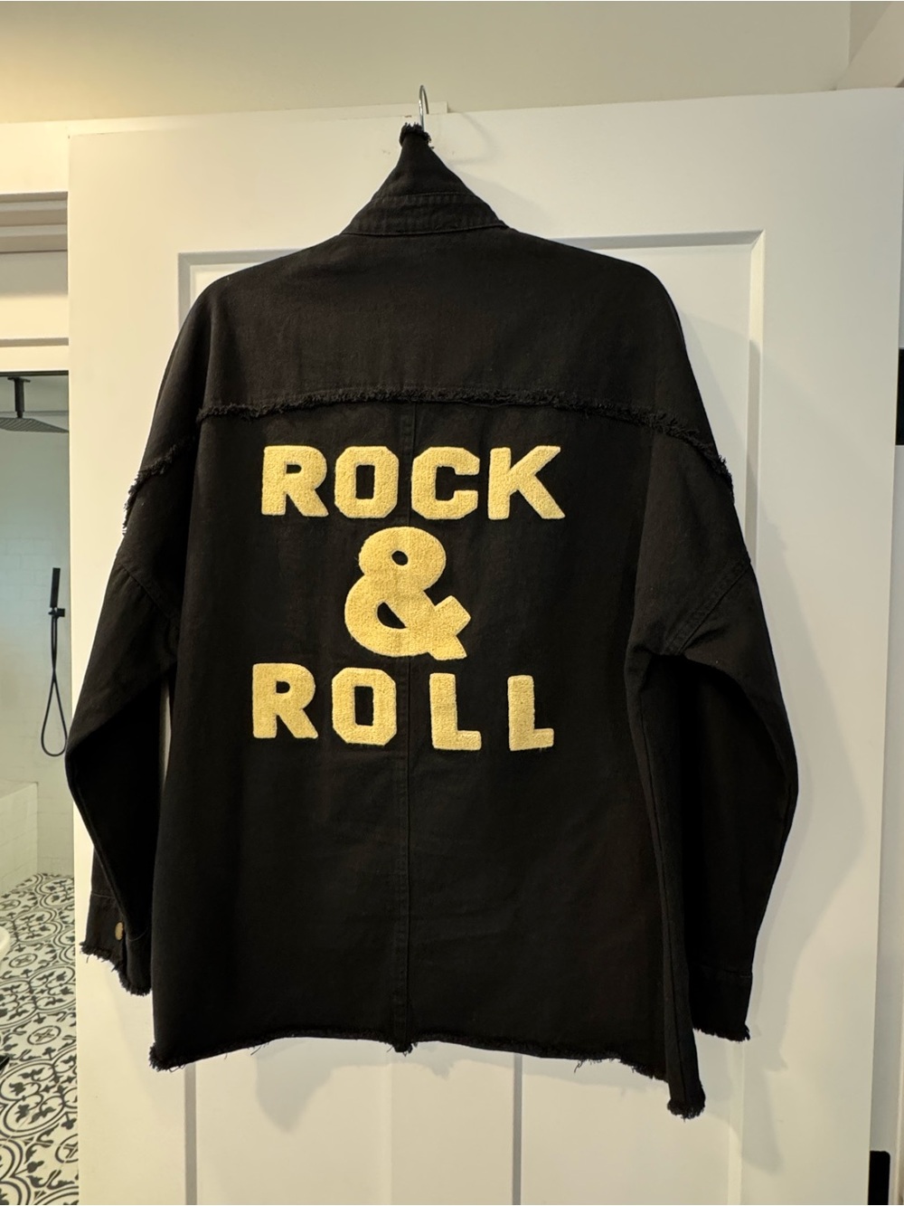 NWOT - Oversized Rock & Roll Denim Jacket